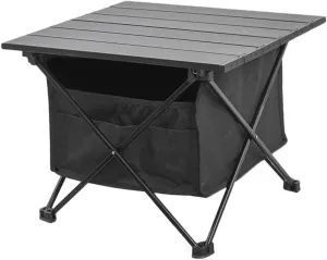 YARNOW Folding Camping Table Storage Bag Compact Outdoor Picnic Desk for Barbecue and Tailgating Easy Assembly Stable High Density - Feet for Beach and Travel