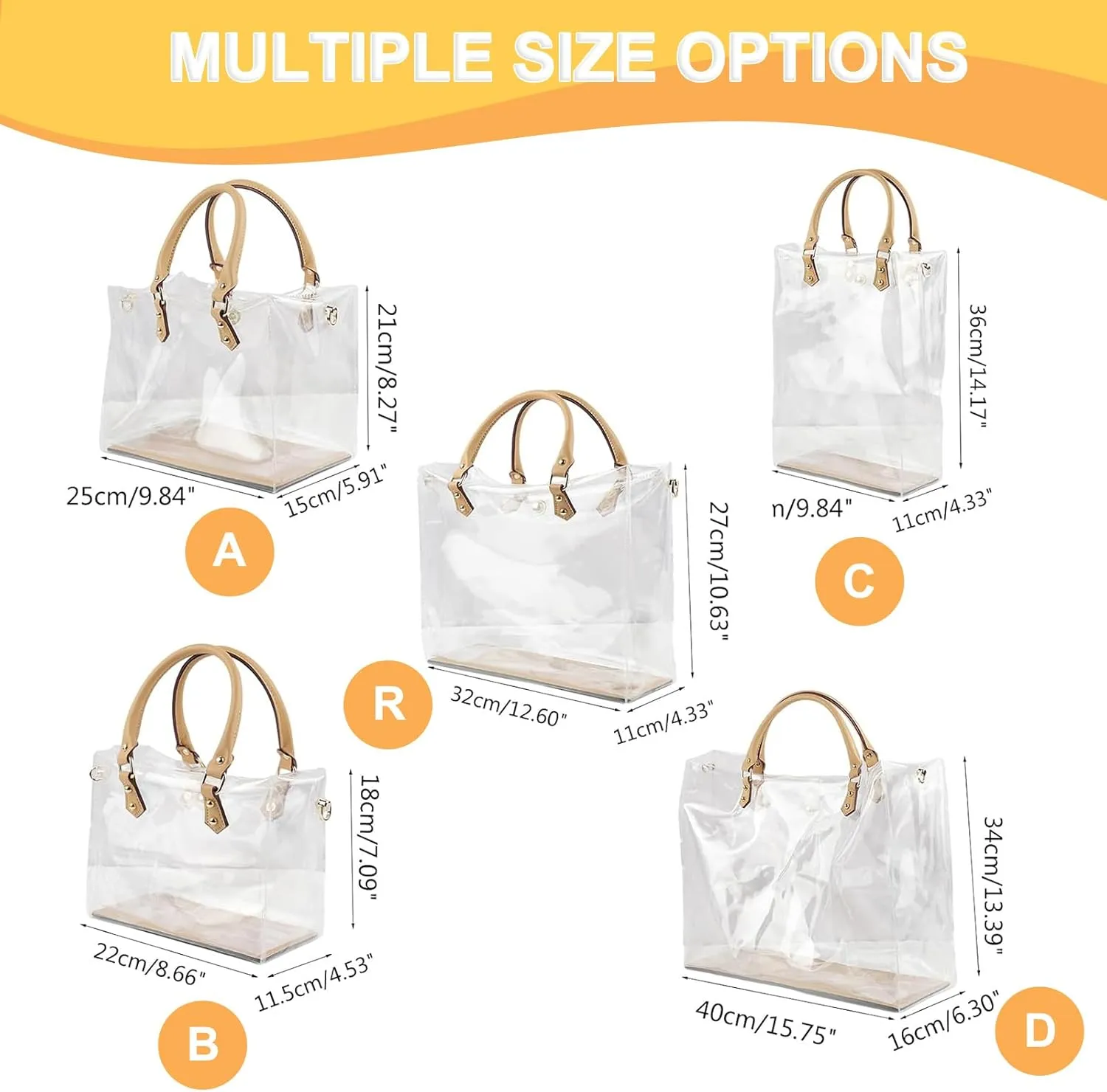 Yhtcwy Clear TPU DIY Tote Bag Handbag Making Kit, Handmade Handbag Tool Set Birthday Holiday Bag Making Kit for Women (A)