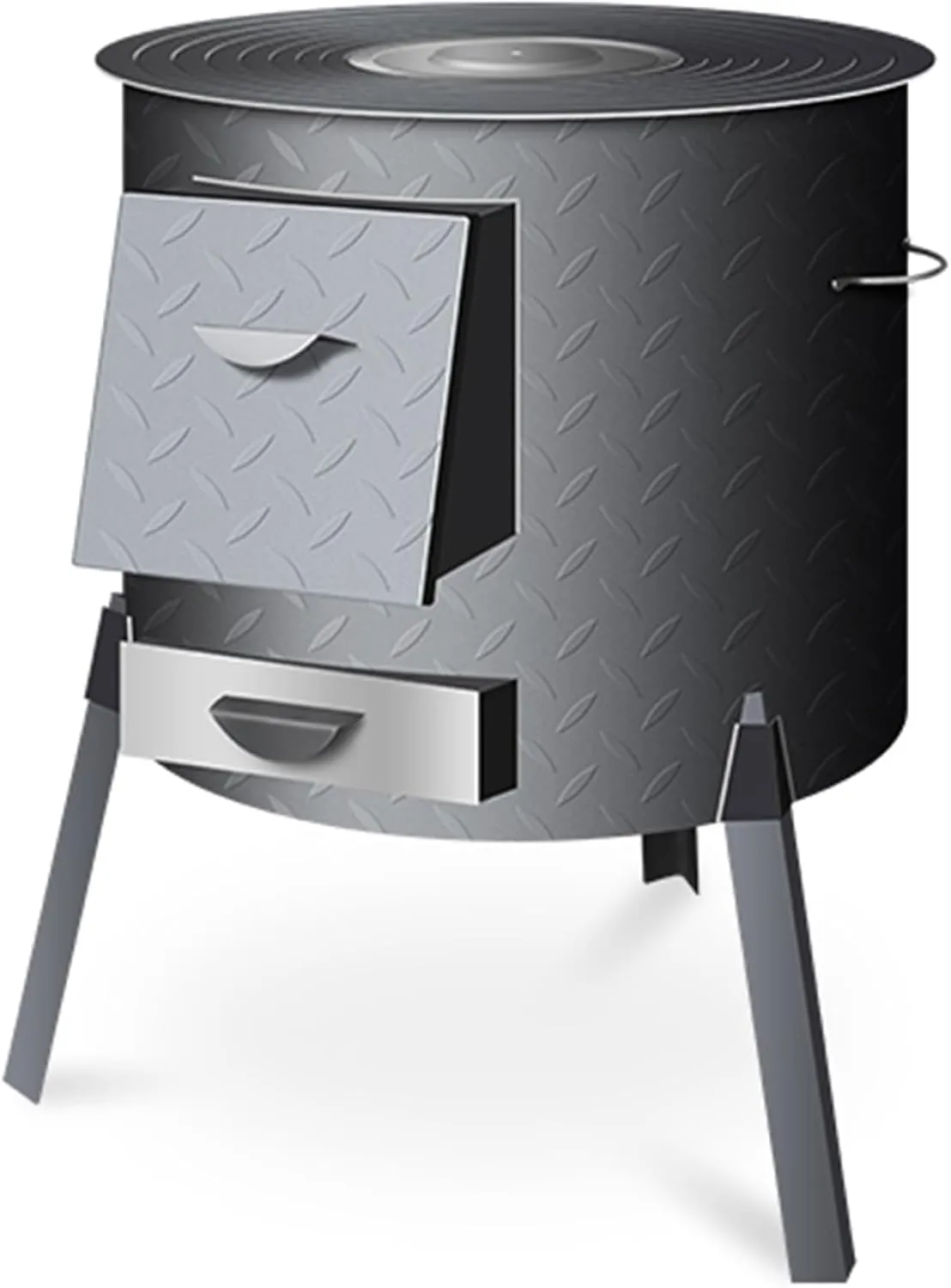 YVYKFZD Portable Camping Stove, Detachable Wood Stove, Outdoor Hot Tent Wood Burning Stove, for 2 to 3 People Camping, Picnic, BBQ, Hunting, Fishing (Size : 72x35cm/28.3x13.7in)
