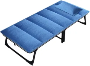 YYDS Folding Bed Metal Rollaway Folding Guest Bed with Memory Office Lunch Break Foam Mattress - Rolling Cot - Easy Storage Camping cot