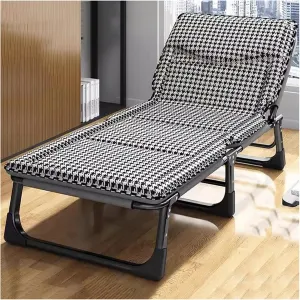 ZTGL B,170x56cm, Reclining Camping Lounge Chair, Reclining Patio Chairs, Folding Recliner Chair for Outdoor Indoor, Portable Folding Camping Cot, Sunbathing Lounge Chairs