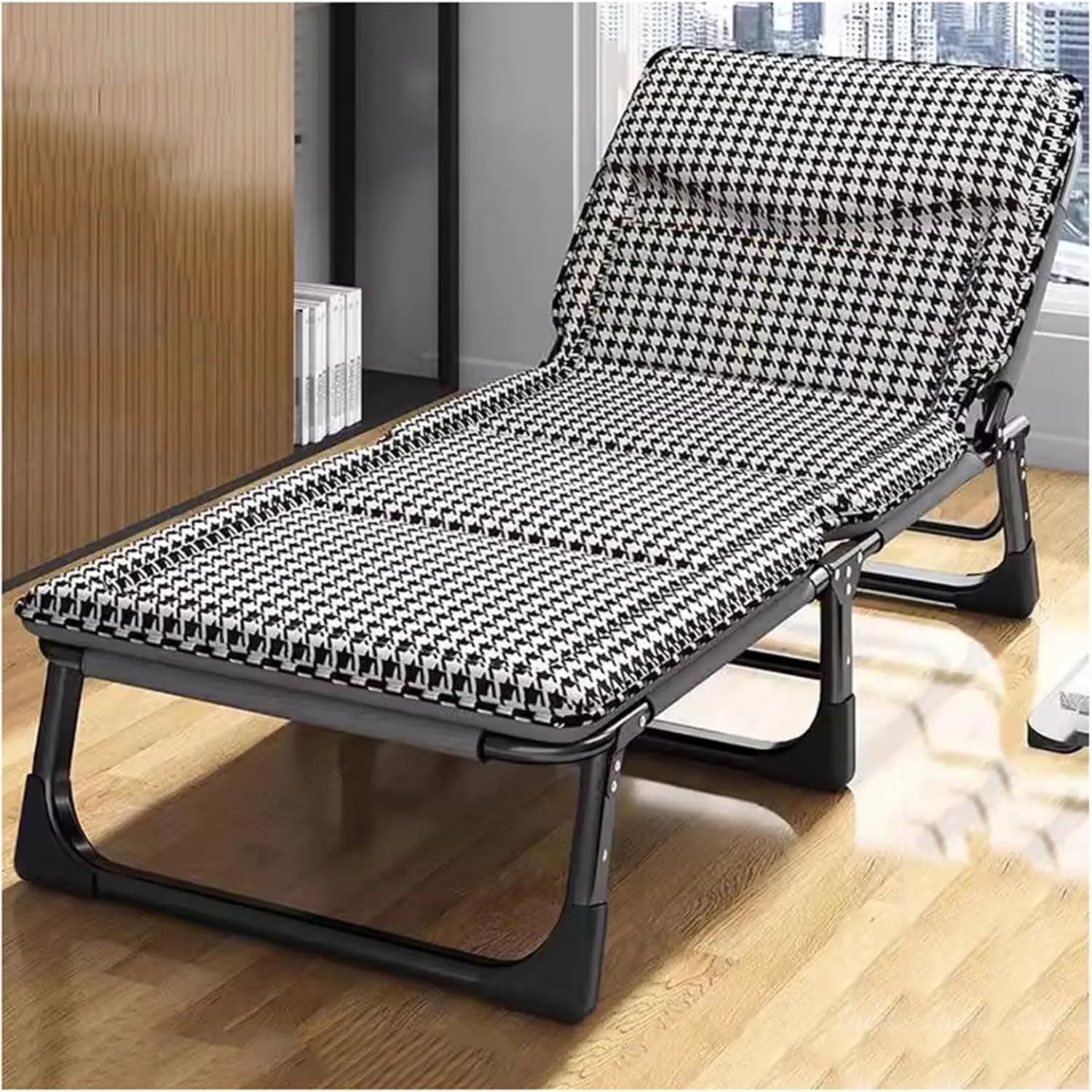 ZTGL B,170x56cm, Reclining Camping Lounge Chair, Reclining Patio Chairs, Folding Recliner Chair for Outdoor Indoor, Portable Folding Camping Cot, Sunbathing Lounge Chairs