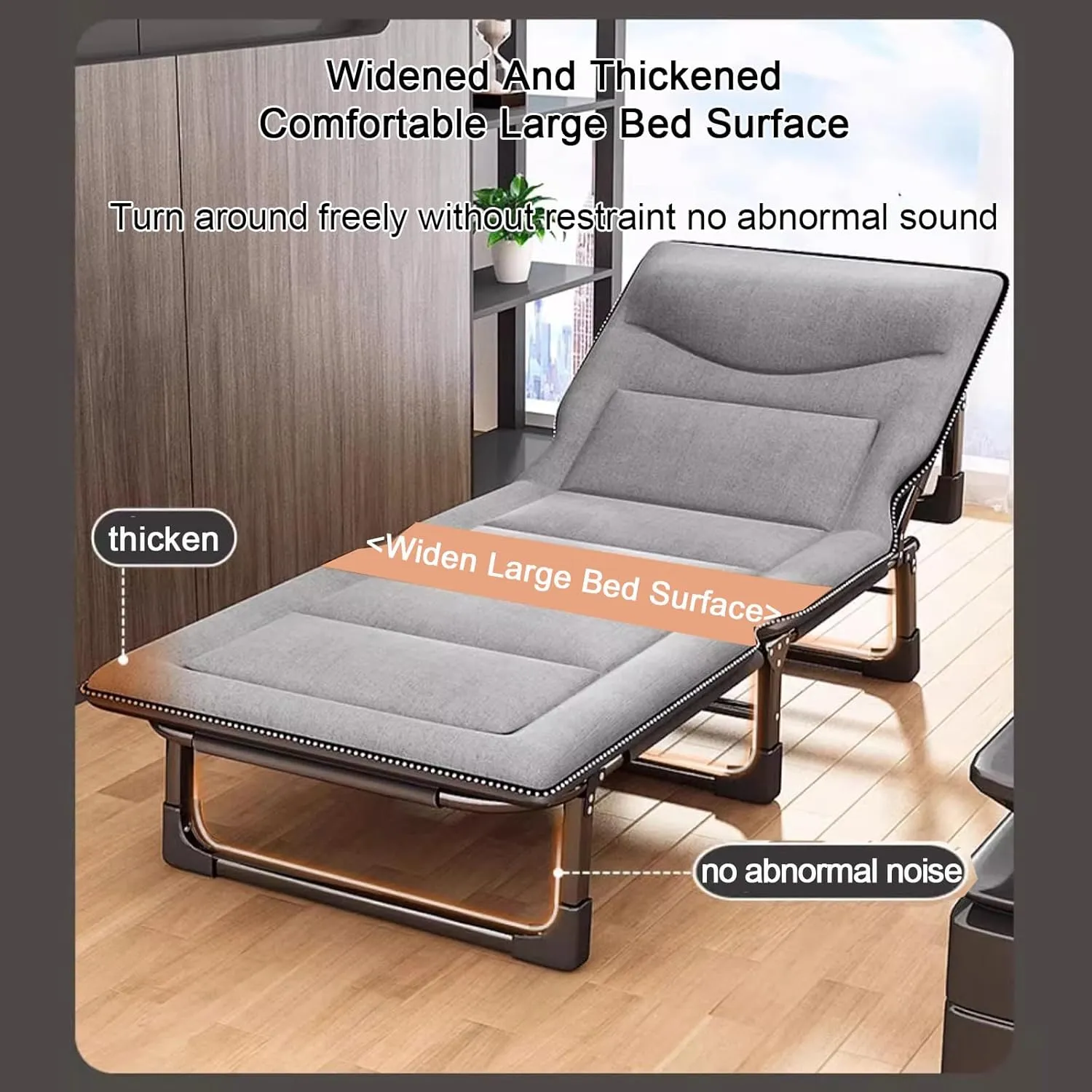 ZTGL B,170x56cm, Reclining Camping Lounge Chair, Reclining Patio Chairs, Folding Recliner Chair for Outdoor Indoor, Portable Folding Camping Cot, Sunbathing Lounge Chairs