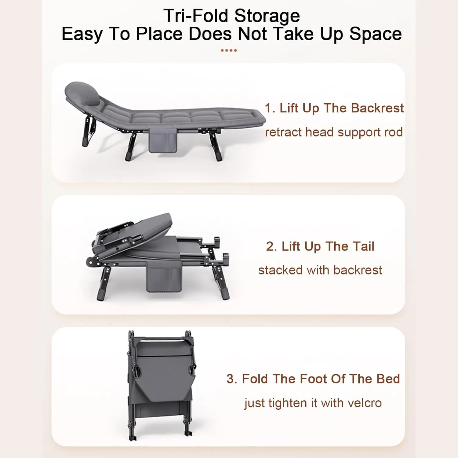 ZTGL B,180x60cm, Portable Folding Bed, Foldable Camping Cot, Patio Reclining Lounge Chairs, Folding Sleeping Bed, Lightweight Folding Bed, Camping Lounge Chair Outdoor